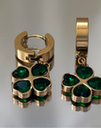 Kleeblatt Ohrringe 18 Karat vergoldet