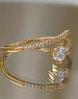 Diamond - 14K vergoldeter Ring mit Zirkon