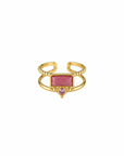 Doppelreihiger Ring mit Naturstein
