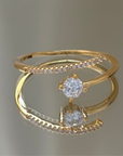 Diamond - 14K vergoldeter Ring mit Zirkon