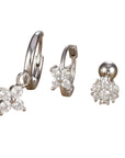 Three and Shine - Edelstahl Ohrringe mit Zirkon