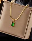 Smaragdgeflüster Set - 18K vergoldetes Set mit Zirkon