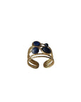 Mehrreihiger Naturstein Ring|Verstellbar