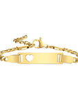 Baby/Kind Gravur Armband mit Herzausschnitt