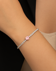 Amour - 925 Echtsilber Armband mit Zirkon