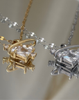 Adoria - 18K vergoldete Halskette mit Zirkon