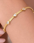 Bijou Heart Armband|18K Vergoldung