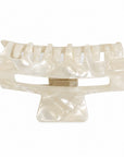 Personalisierbare Beige Pearl Haarklammer|Acetat