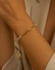 Perlenzauber - Edelstahl Armband mit Perlen