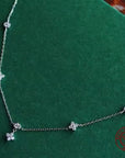 Blumen Halskette 925 Silber