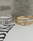 Aveline- Verstellbarer Ring aus Edelstahl