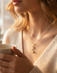 Fleur d‘Or Halskette|18K Vergoldung