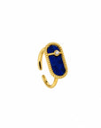 Aura Ring mit Naturstein