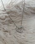 Heartline - 925 Echtsilber Halskette mit Zirkon