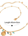 Shell - 18K vergoldete Halskette