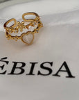 Fiora - 14K vergoldeter Ring mit Zirkon