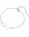Gravierbares Armband mit Doppelherz