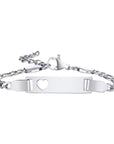 Baby/Kind Gravur Armband mit Herzausschnitt