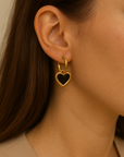 Herzgeflüster - 18K vergoldete Ohrringe