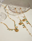 Shell - 18K vergoldete Halskette