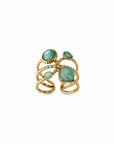 Mehrreihiger Ring mit Naturstein