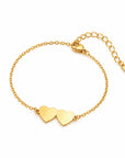 Gravierbares Armband mit Doppelherz