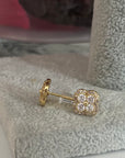 Cloveré - 18K vergoldete Ohrringe mit Zirkon