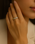 Solara - 14K vergoldeter Ring mit Zirkon