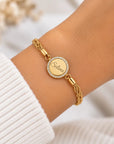 Gravierbares Armband mit Zirkon Platte