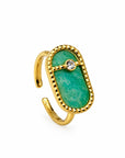 Aura Ring mit Naturstein