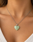 Heart Halskette mit Naturstein