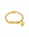 Gravierbares Baby/Kinderarmband mit Babyfüsse
