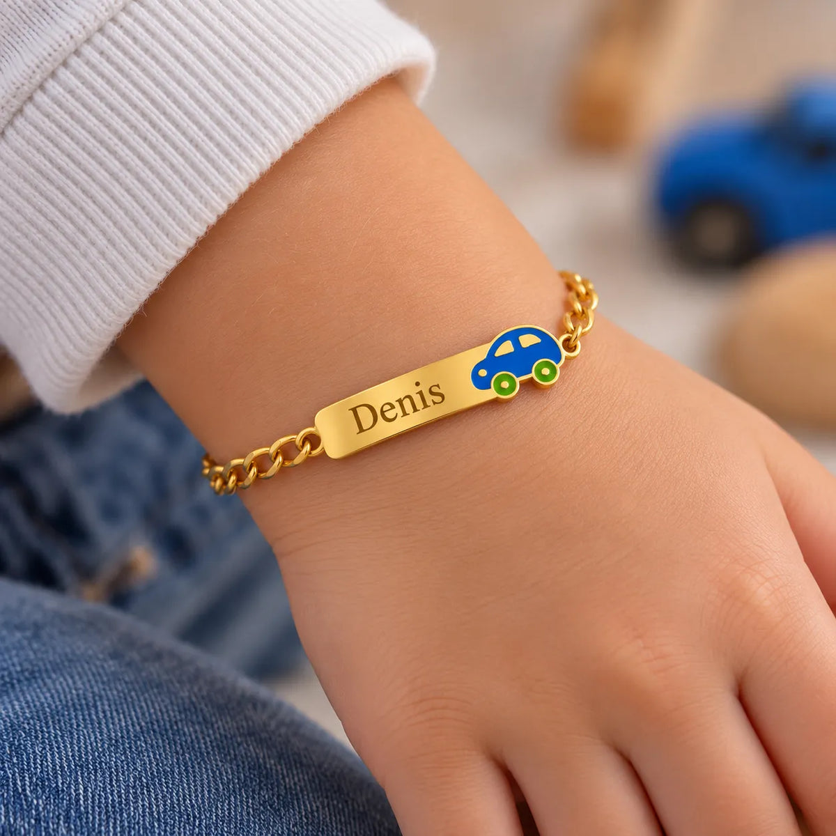 Gravierbares Baby/Kinderarmband mit Auto