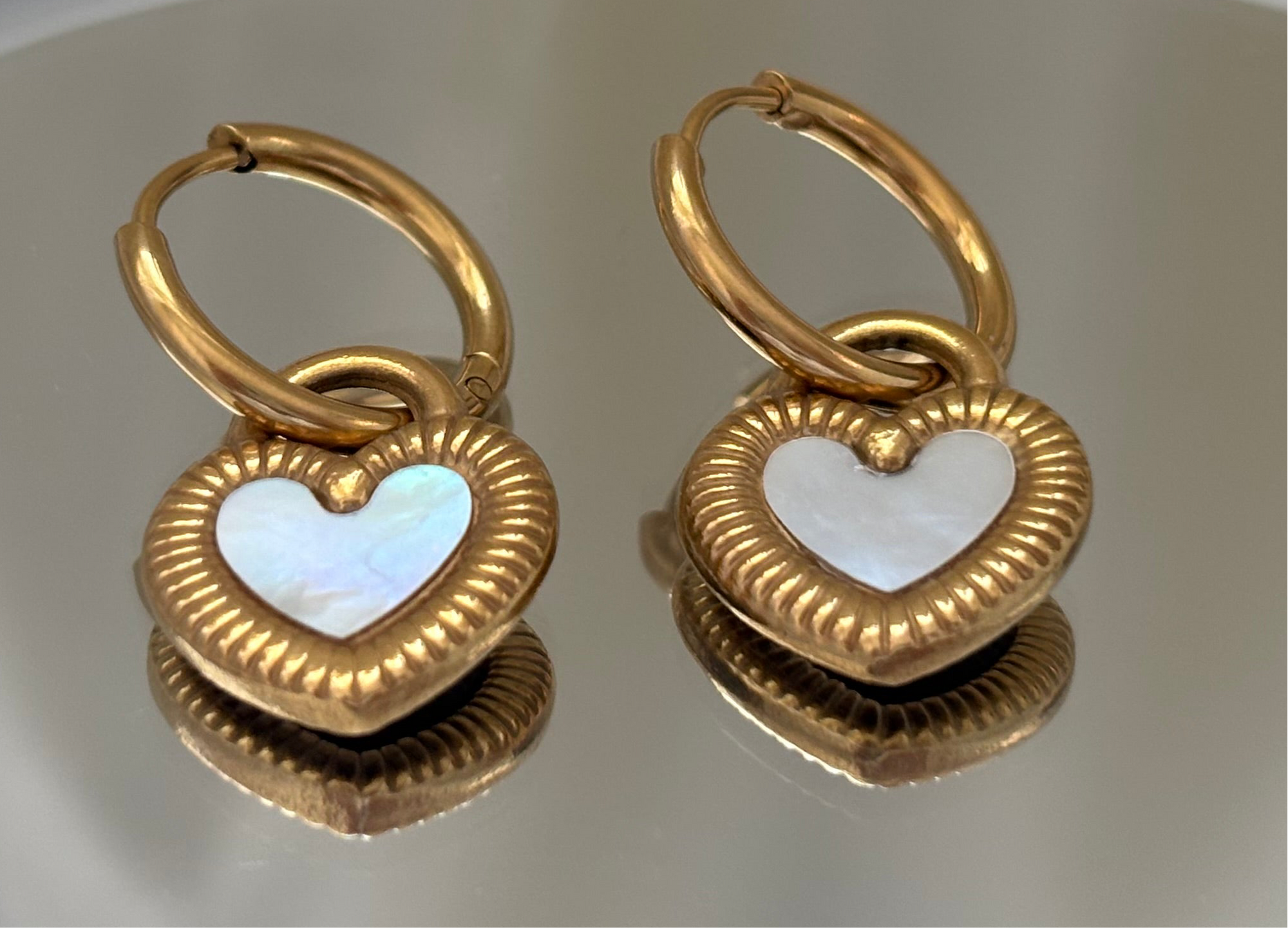Herzgeflüster-Set 18K vergoldet