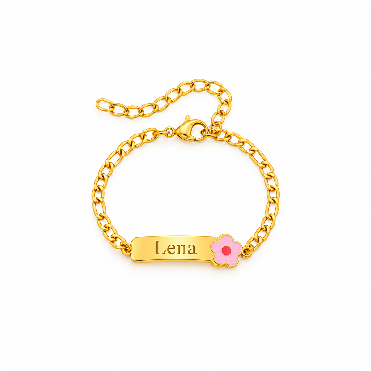 Gravierbares Baby/Kinderarmband mit Blume