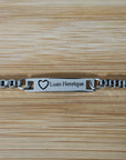 Gravierbares Baby/Kind Armband mit Herzsymbol