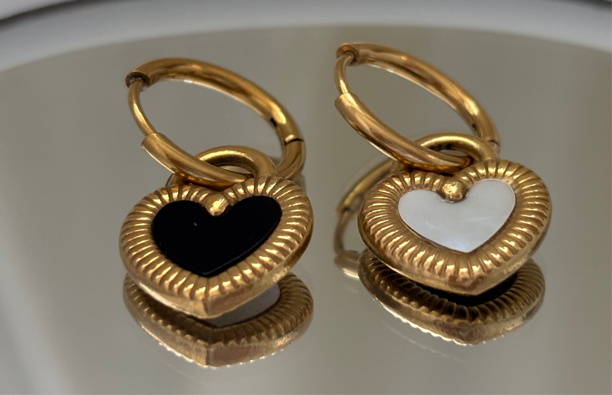 Herzgeflüster-Set 18K vergoldet