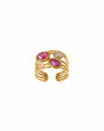 Mehrreihiger Ring mit Naturstein