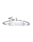 Gravierbares Baby/Kind Armband mit Herzausschnitt