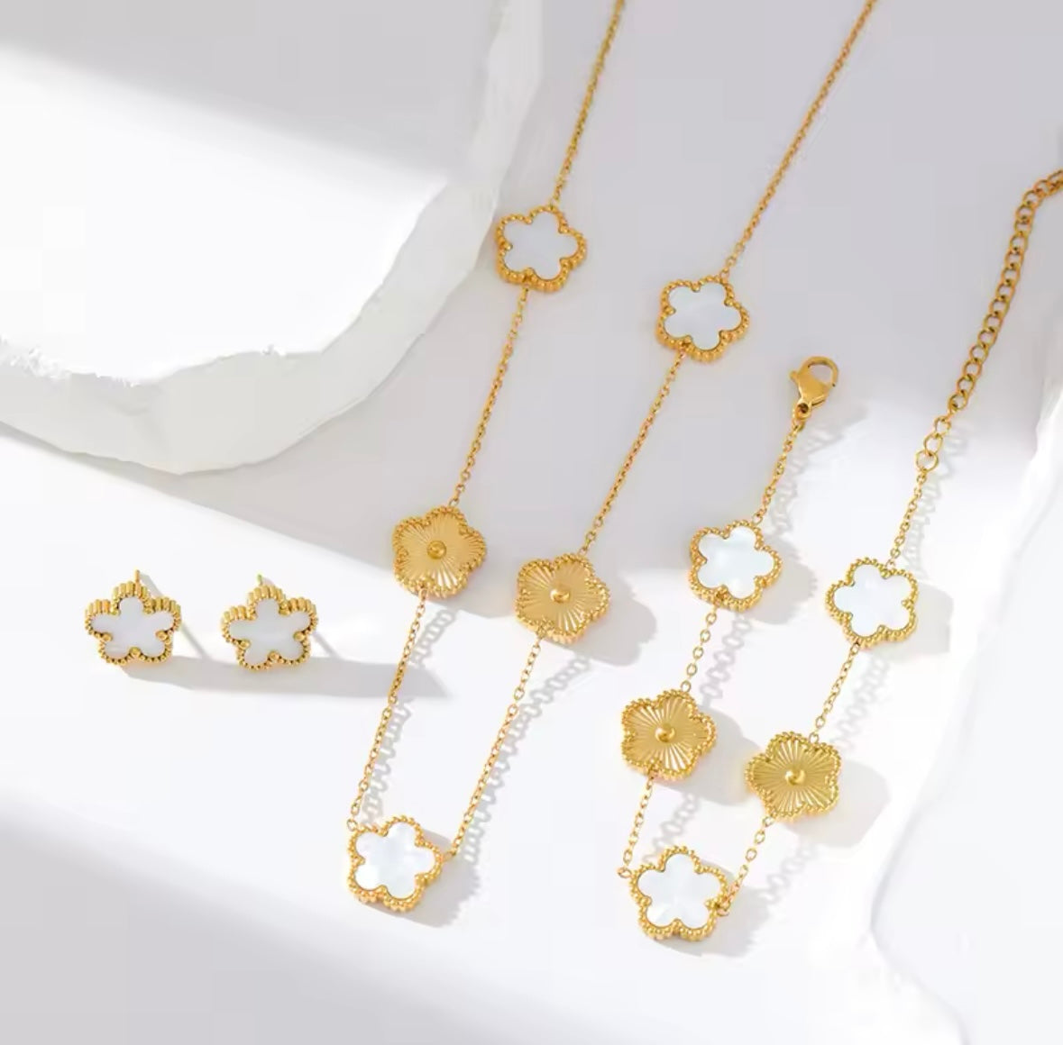 Bloom Five Leaf - Edelstahl Set