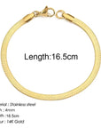 Snake skin Armband 14K vergoldet
