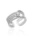 Doppellagiger Zirkonring