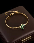 Kleeblatt-Armband 18K vergoldet