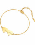 Gravierbares Armband mit Doppelherz