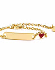 Gravierbares Baby/Kind Armband mit rotem Herz