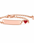 Gravierbares Baby/Kind Armband mit rotem Herz