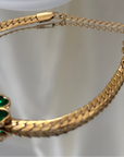 Kleeblatt-Armband 18K vergoldet