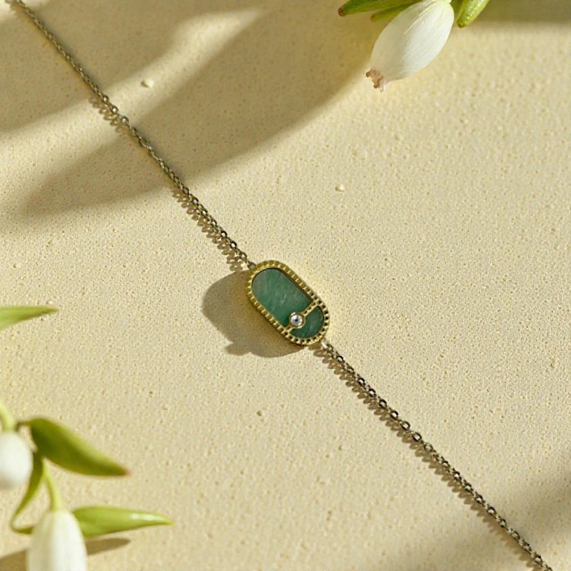 Adira - Armband|Edelstahl|Naturstein