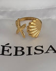 Shell - Verstellbarer Edelstahl Ring