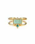 Doppelreihiger Ring mit Naturstein